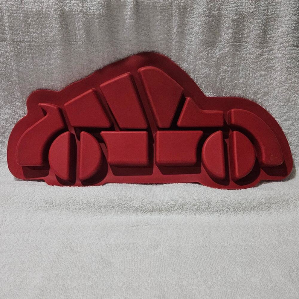 Red Silicone Car Shaped Baking Mold Cake Pan Race Car